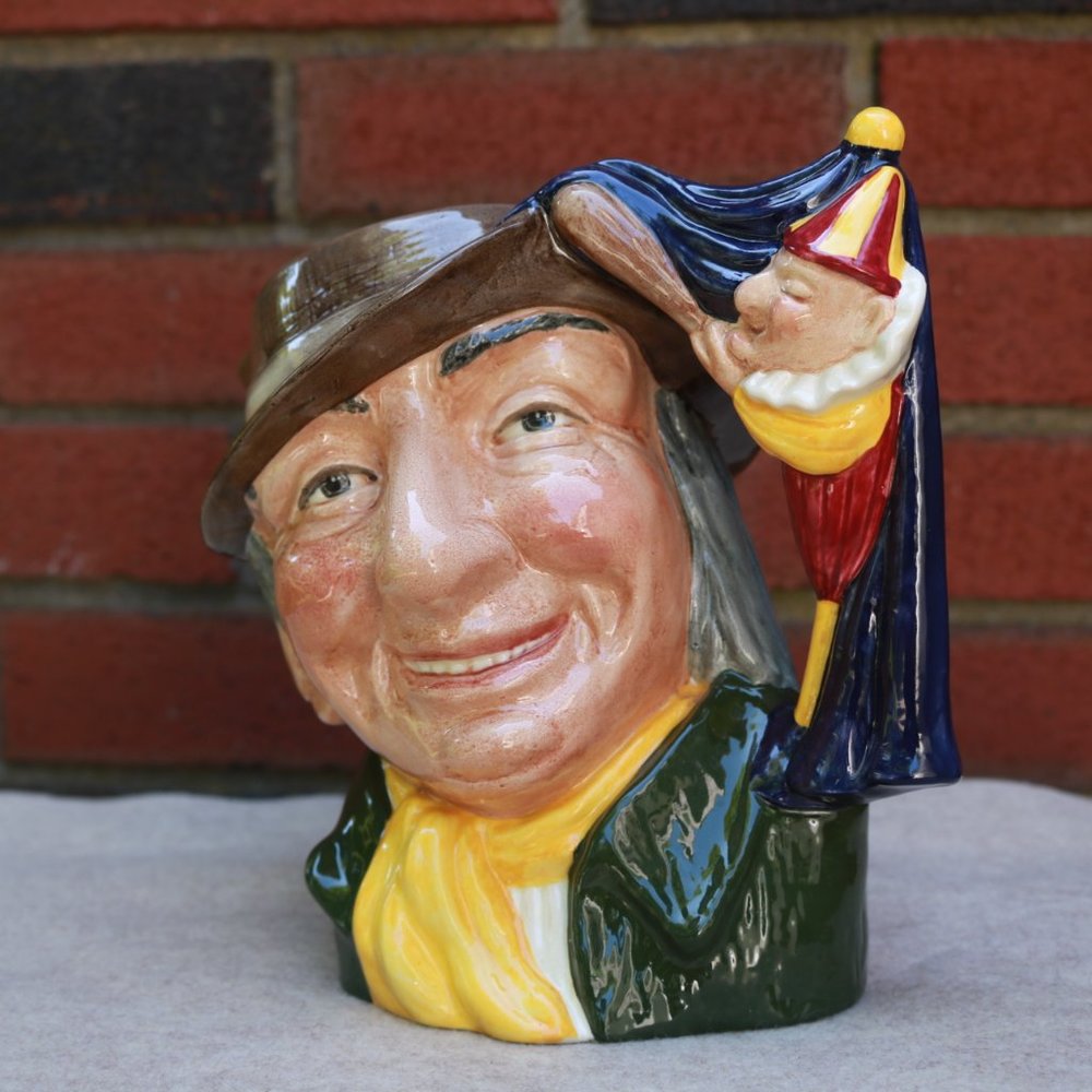 Large Royal Doulton Porcelain Toby Character Mug Punch and Judy